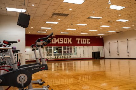 wide shot of studio B within the student recreation center